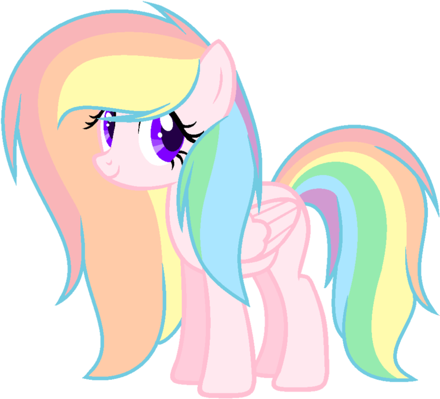 Rainbow Pastel Pony [ Close ] By Mlp Magical - Mlp Oc Rainbow Pastel (944x846)