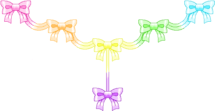 Pastel Rainbow Pixels Bows By Starrymiik - Pastel Rainbow Pixels Bows By Starrymiik (740x398)