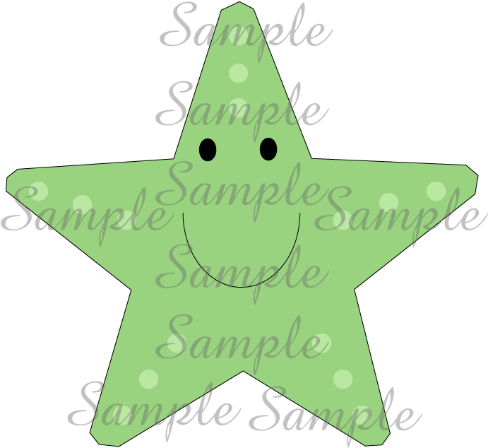 Green Starfish Clipart - Craft (800x800)