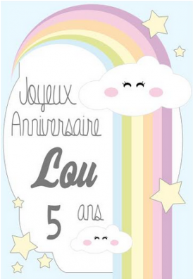Rainbow Arc En Ciel Pastel Anniversaire - Illustration (395x395)
