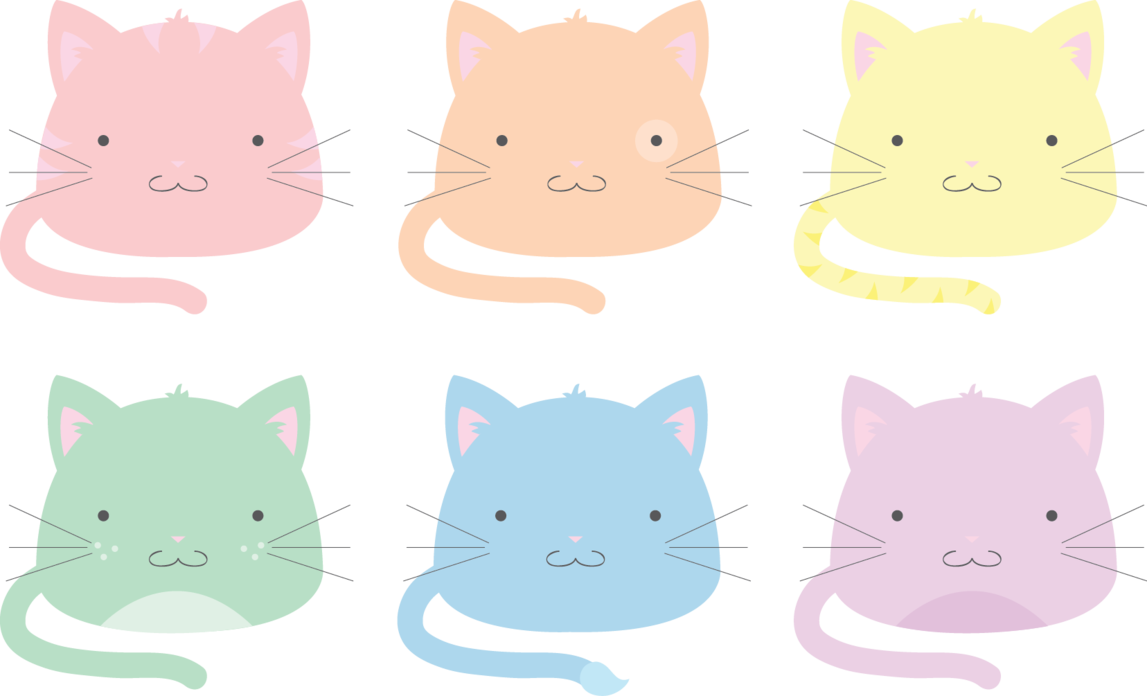 Pastel Blob Cats By Technicolorblackout - Pastel Cat Png (1147x696)