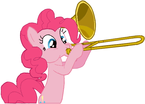 Pinkie Pie Calvados Rainbow Dash Trombón - Pinkie Pie (637x424)