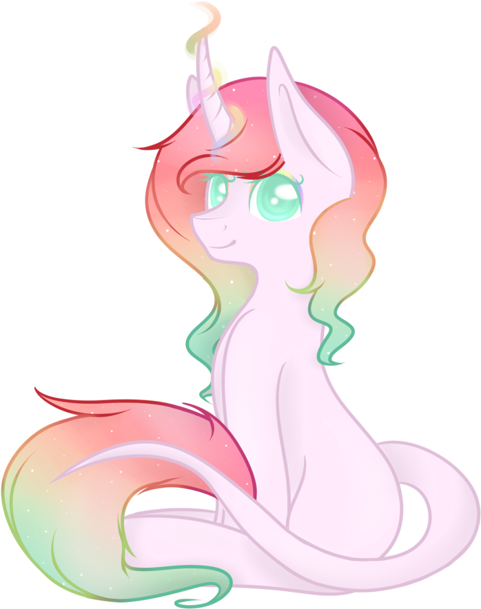 Unicorn Clipart Overlays - Pastel Rainbow Unicorn Png (885x903)