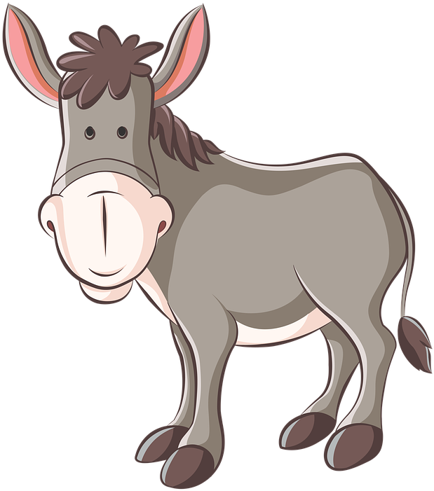 Pack Mule Moving Llc - Donkey Cartoon Png (720x720)