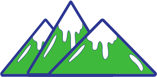 Full Color Natural Mountains With Snow In The Tip Design - Full Color Natural Mountains With Snow In The Tip Design (550x550)