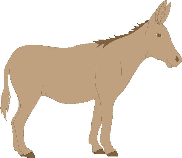 Mule Clip - Clipart Of A Mule (600x542)
