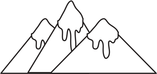 Line Natural Mountains With Snow In The Tip Design - Darkness (550x550)