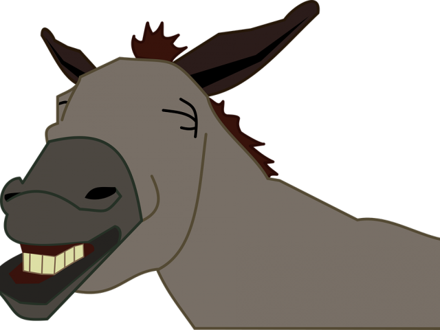 Jackass Clipart Mule Head - Cartoon Horse With Transparent Background (640x480)