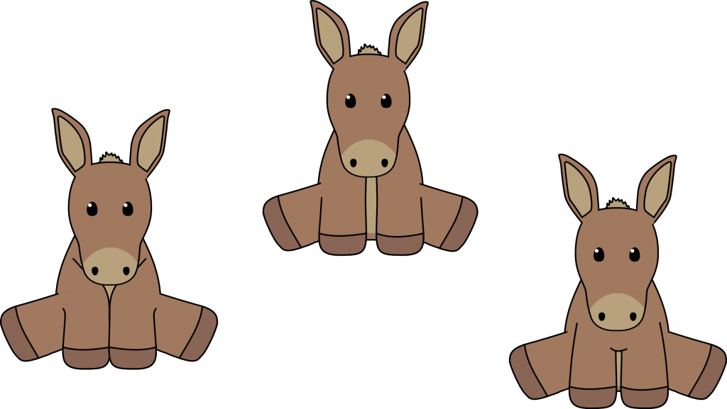 Donkey Free Png Transparent Background Images Free - 3 Donkeys Clipart (1024x577)