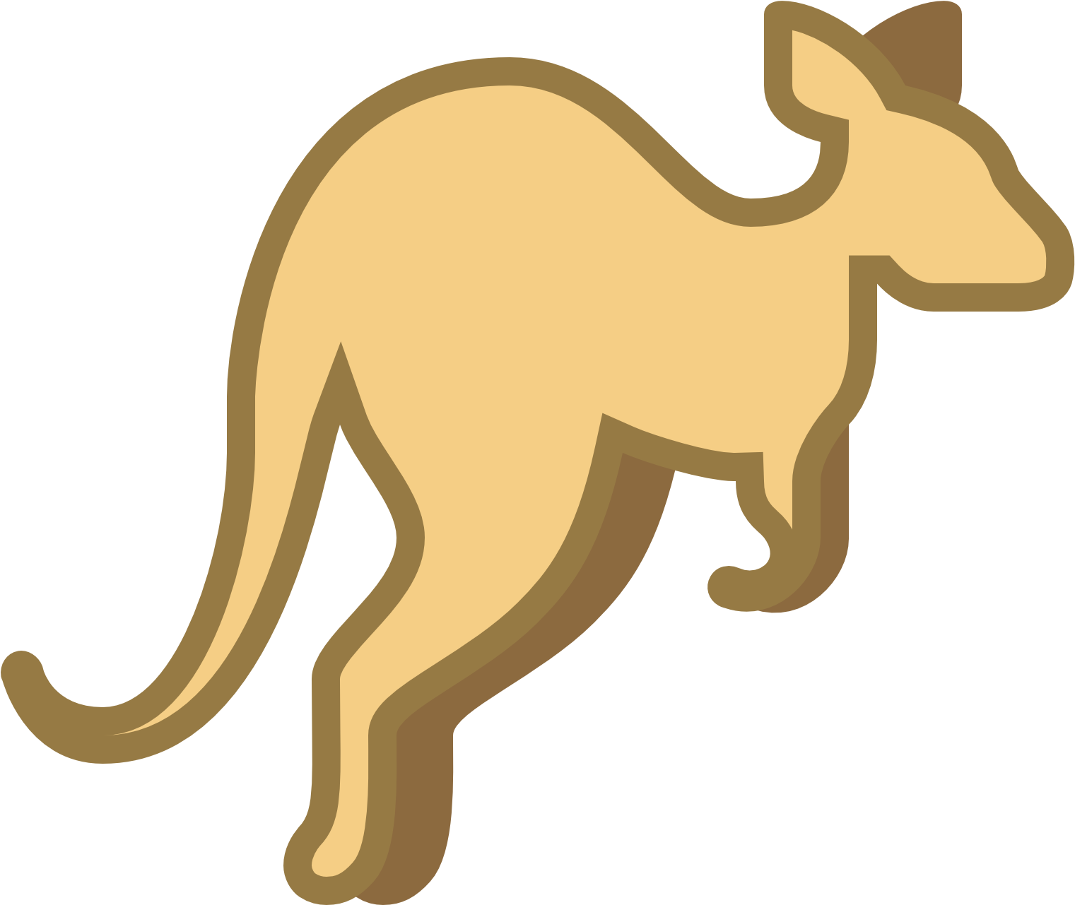 Kangaroo Clipart Png Icon - Kangaroo Icon (1600x1600)