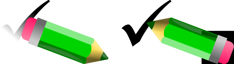 Check Item Aqua Style Free Check-uncheck With Pencil - Pencil Check Clipart (800x221)