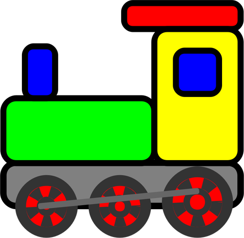 Public Domain Train Clipart - Clip Art Toy Train (500x486)