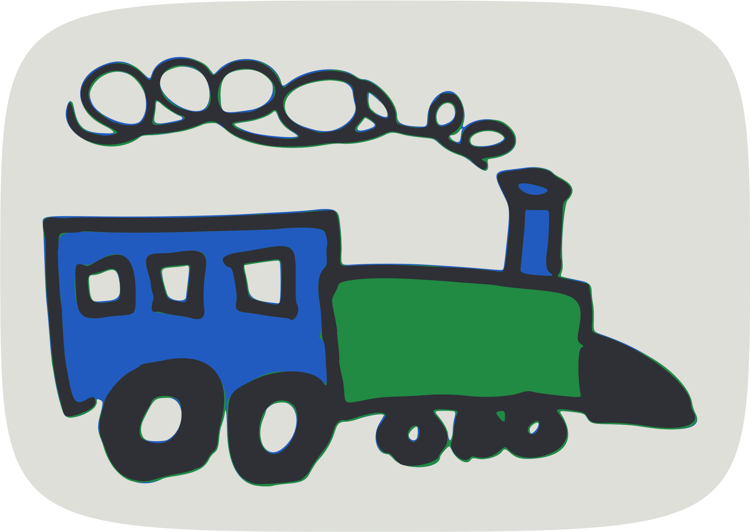 Toy Train Clipart - Hand Drawn Train (2400x2400)