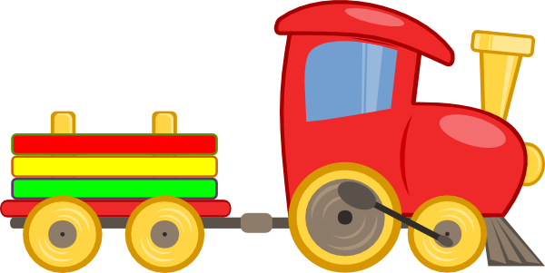 Toy Trains Clipart - Train Free Clip Art (600x301)
