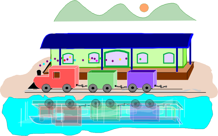Crude Cartoon Train Clipart - Trenzinho Png (750x469)
