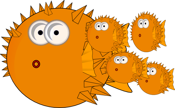 Fish Clipart School Fish - Cartoon Fish (600x373)