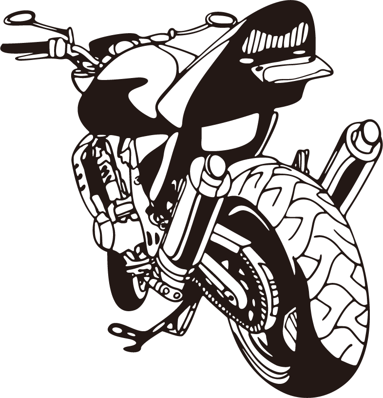 Car Motorcycle Wall Decal Sticker - Biker Decals (786x816)