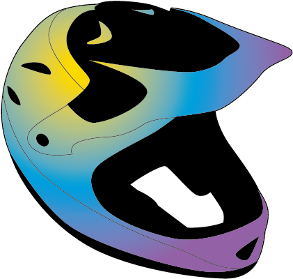 Bicycle Helmet Motorcycle Helmet Euclidean Vector Clip - Motorcycle Clip Art Colored (568x567)