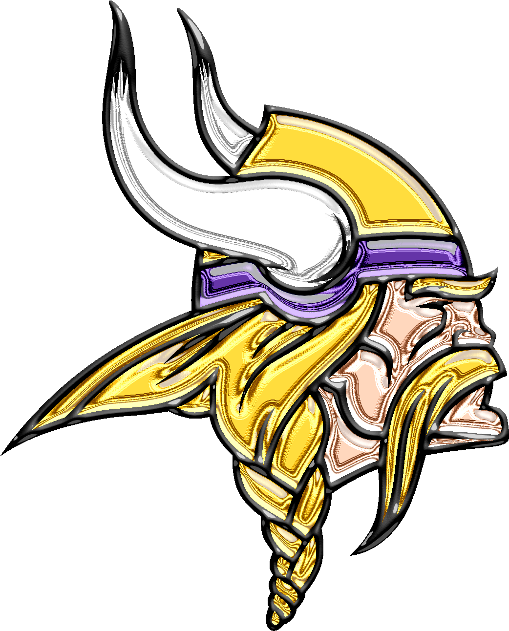 Here Is The Same Method Using The Plastic And Glass - Minnesota Vikings Logo (1124x1380)