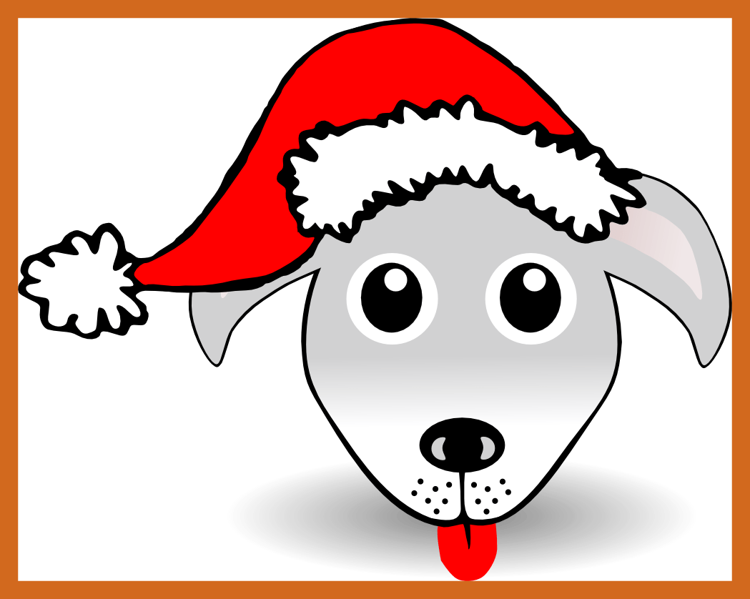 Cute Puppy Cute Cartoon Puppy Face Awesome Dog Face - Believe In Santa Paws Rectangle Magnet (1049x838)