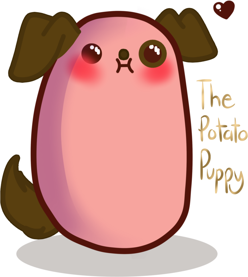 Original Art Not By Me - Kawaii Potato Puppy (830x963)
