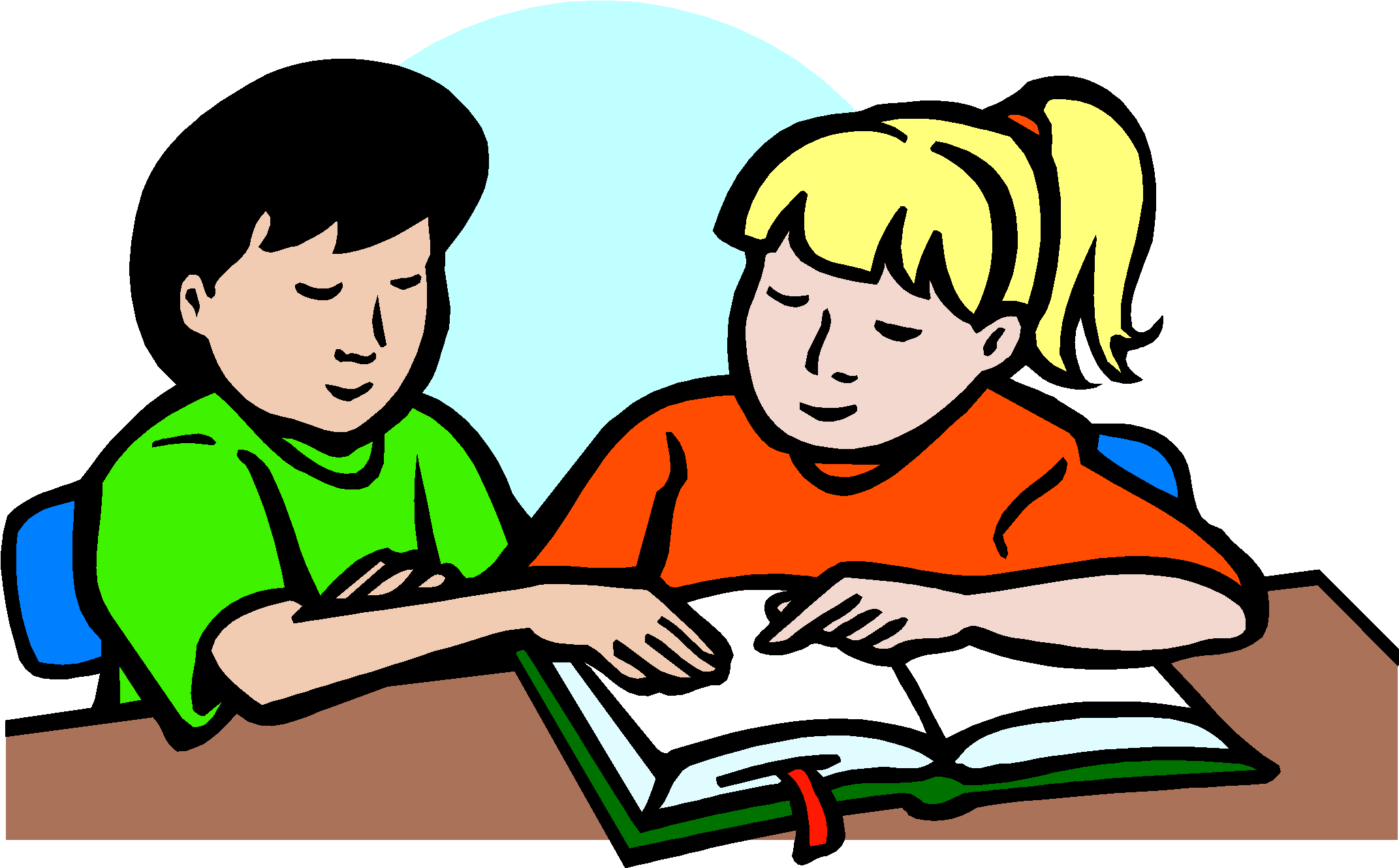 School Tutoring Cliparts - Students Studying Clip Art (2143x1330)