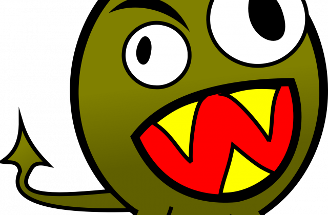 Net Clip Art Molumen Small Funny Angry Monster Halloween - Monster Clip Art (640x420)