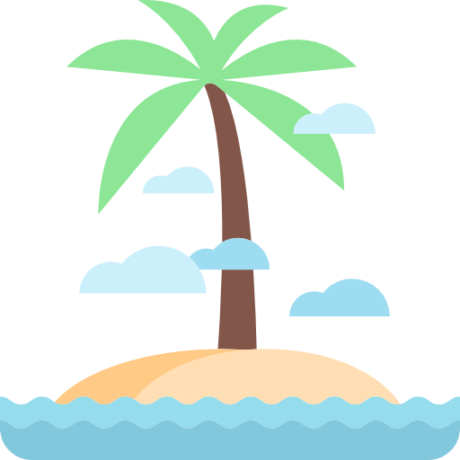Pin Palm Tree Clipart Transparent - Island Icon (512x512)