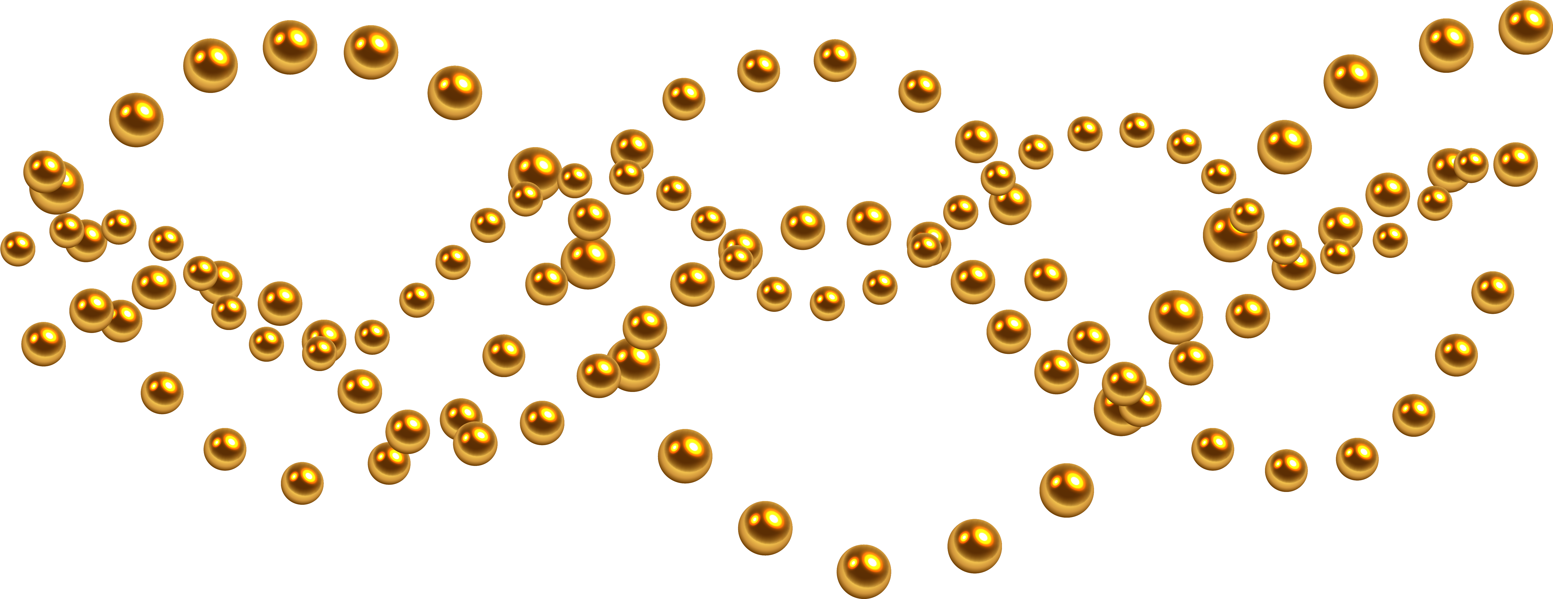 Desktop Wallpaper Decorative Arts Clip Art - Golden Balls Png (6215x2432)