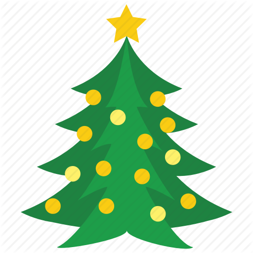 Christmas-tree Icons - Cartoon Christmas Tree Transparent Background (512x512)
