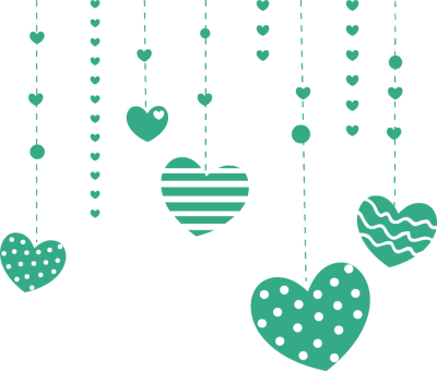 32 - Falling Hearts Clipart (400x340)