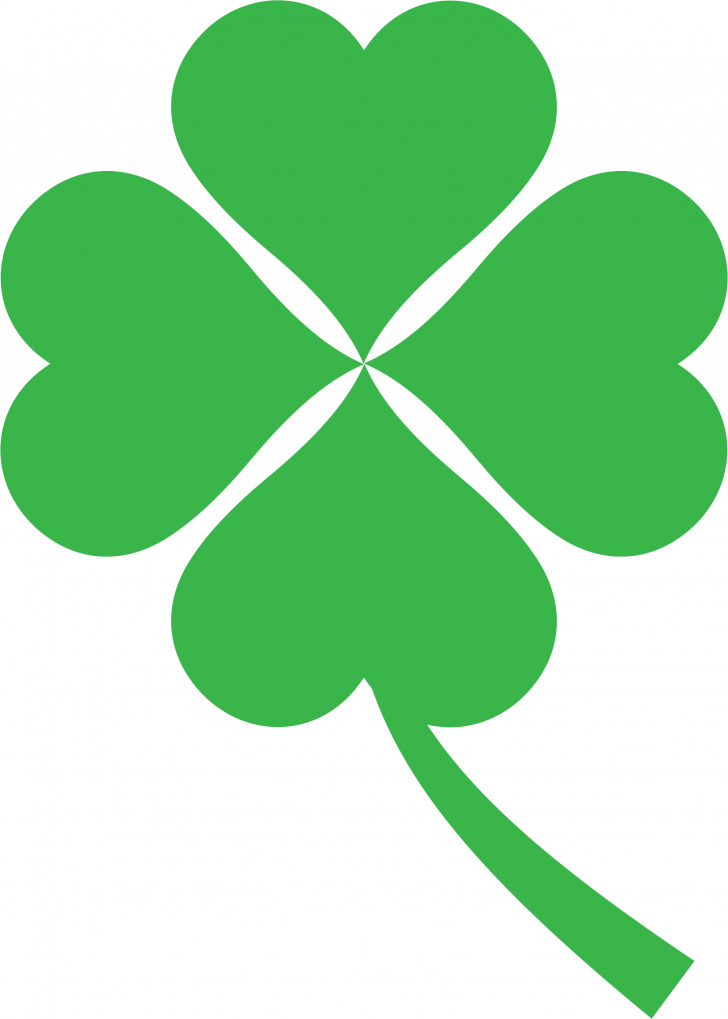 Images Of Four Leaf Clovers Free Pictures To Color - Green Four Leaf Clover (728x1019)
