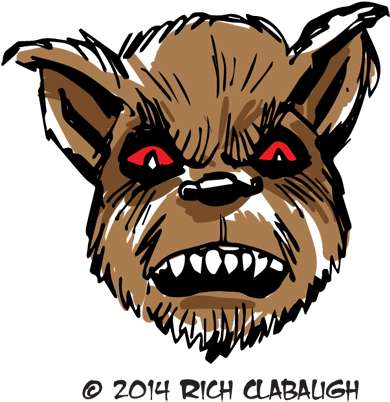 1011 Werewollf1 Monster Face - Cartoon (500x433)