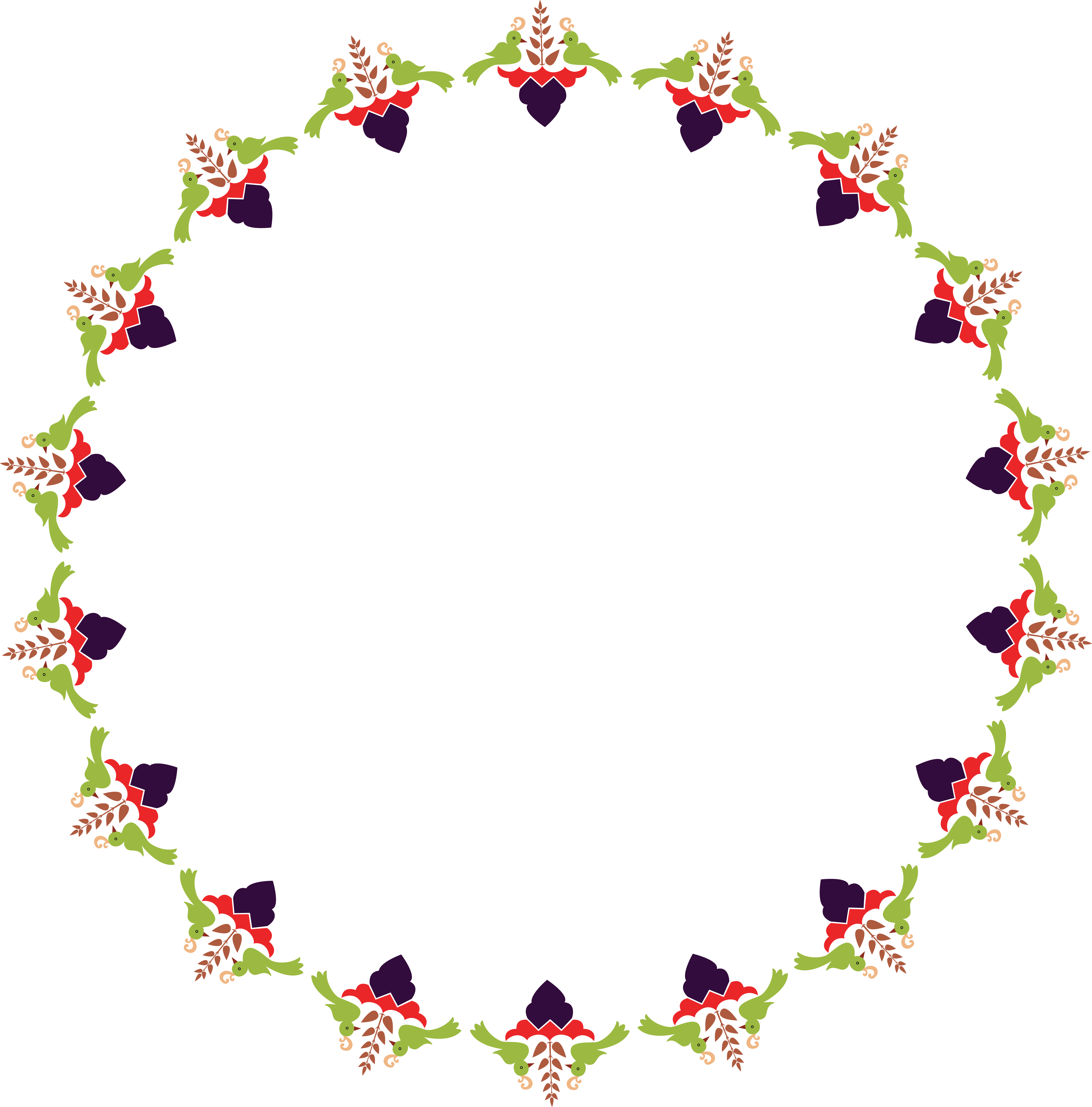 Png Coloured - Transparent Rangoli Flowers Png (4052x4107)