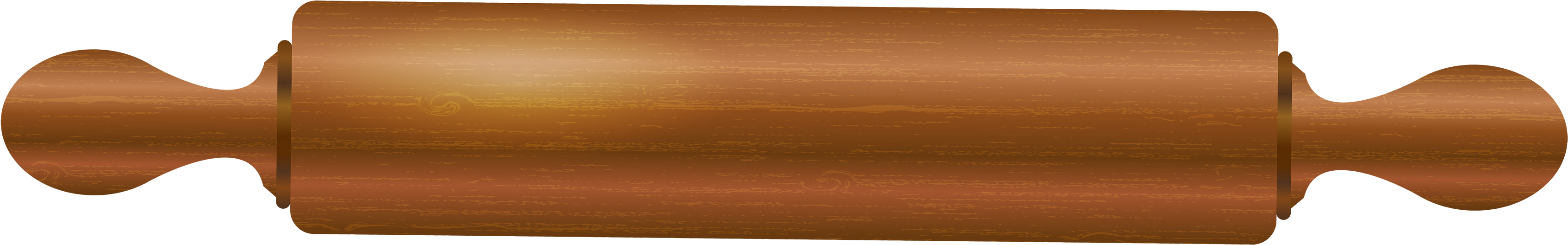 Wooden Rolling Pin Png Clipart - Rolling Pin Clip Art (3500x737)