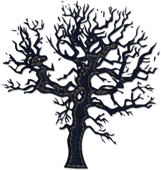 Cartoon Dark Tree Png (600x600)
