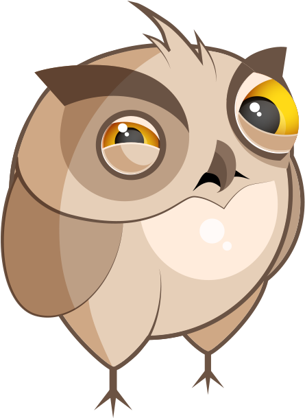 Chubby Owls Stickers Messages Sticker-11 - Illustration (618x618)