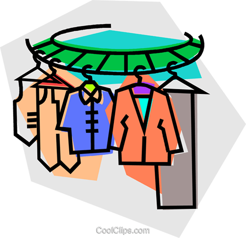 Clothes On A Clothes Rack Royalty Free Vector Clip - Animated Images Of Clothes (480x464)