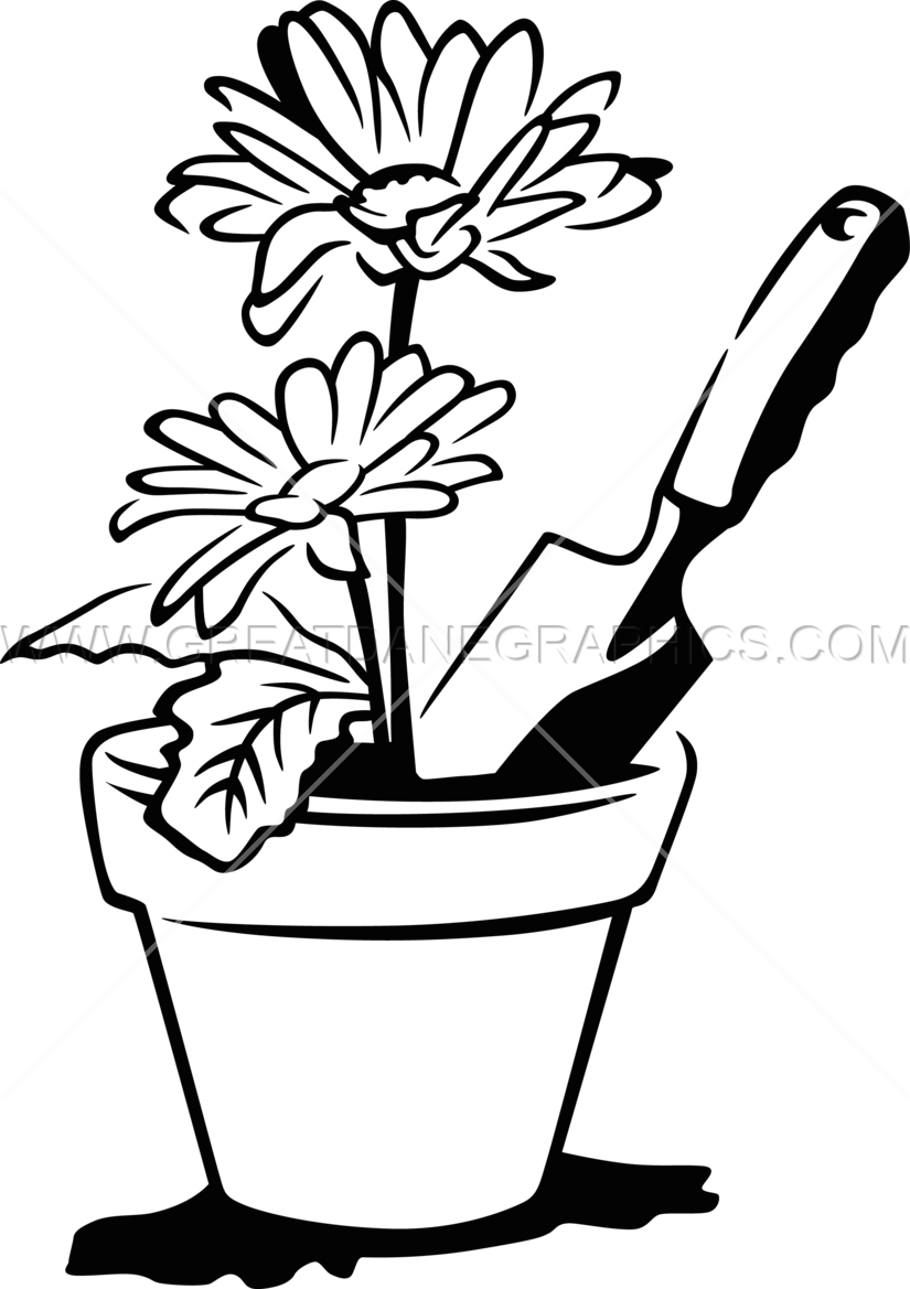 Flower Pot Line Drawing At Getdrawings Com Free For - Flower Poch Clipart Black And White Png (825x1169)