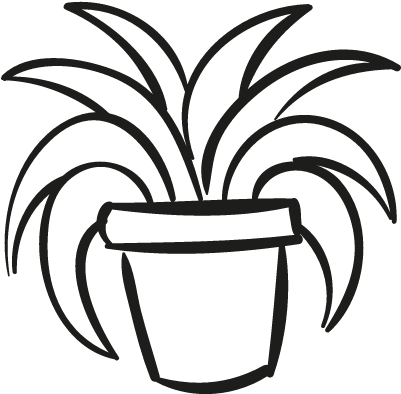 Garden Plant In A Pot Vector - Vector Graphics (400x400)