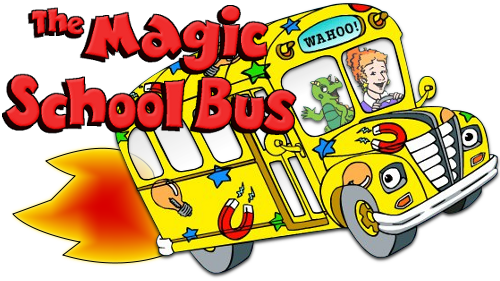 Pin Back Of School Bus Clipart - Miss Frizzle Magic School Bus (500x281)