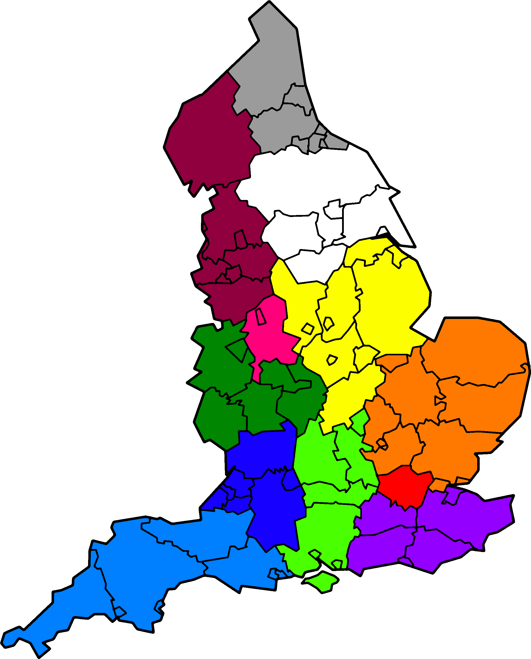 Ambulance Services In England Map - Uk Population Choropleth Map (2333x2892)