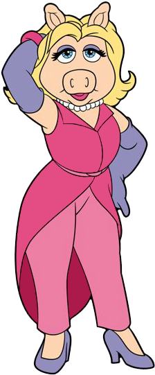 Miss Piggy Free Clipart - Miss Piggy Cartoon (238x548)