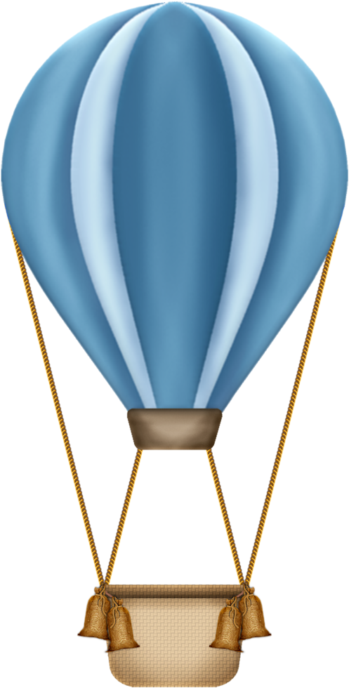 Hot Air Balloon Clipart Teal - Hot Air Balloon Blue Png (614x1024)