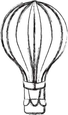 Hot Air Balloon Sketch - Hot Air Balloon (550x550)
