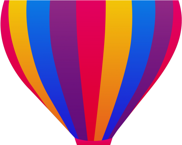 Hot Air Balloon Clipart Striped - Drawing (640x480)