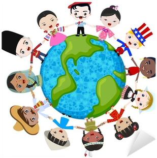 Multicultural Children On Planet Earth, Cultural Diversity - Decorative Spoke Guards (d619) (pair) (size: To Match (400x400)