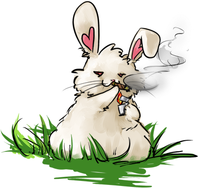 Easter Bunny Rabbit Flower Mammal Domestic Rabbit Rabits - Easter Weed (600x578)