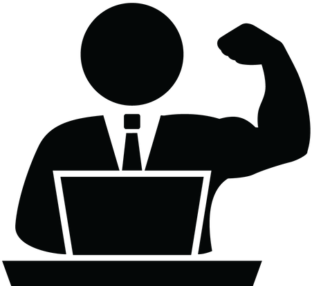 Empower - Person Computer Logo Png (461x416)
