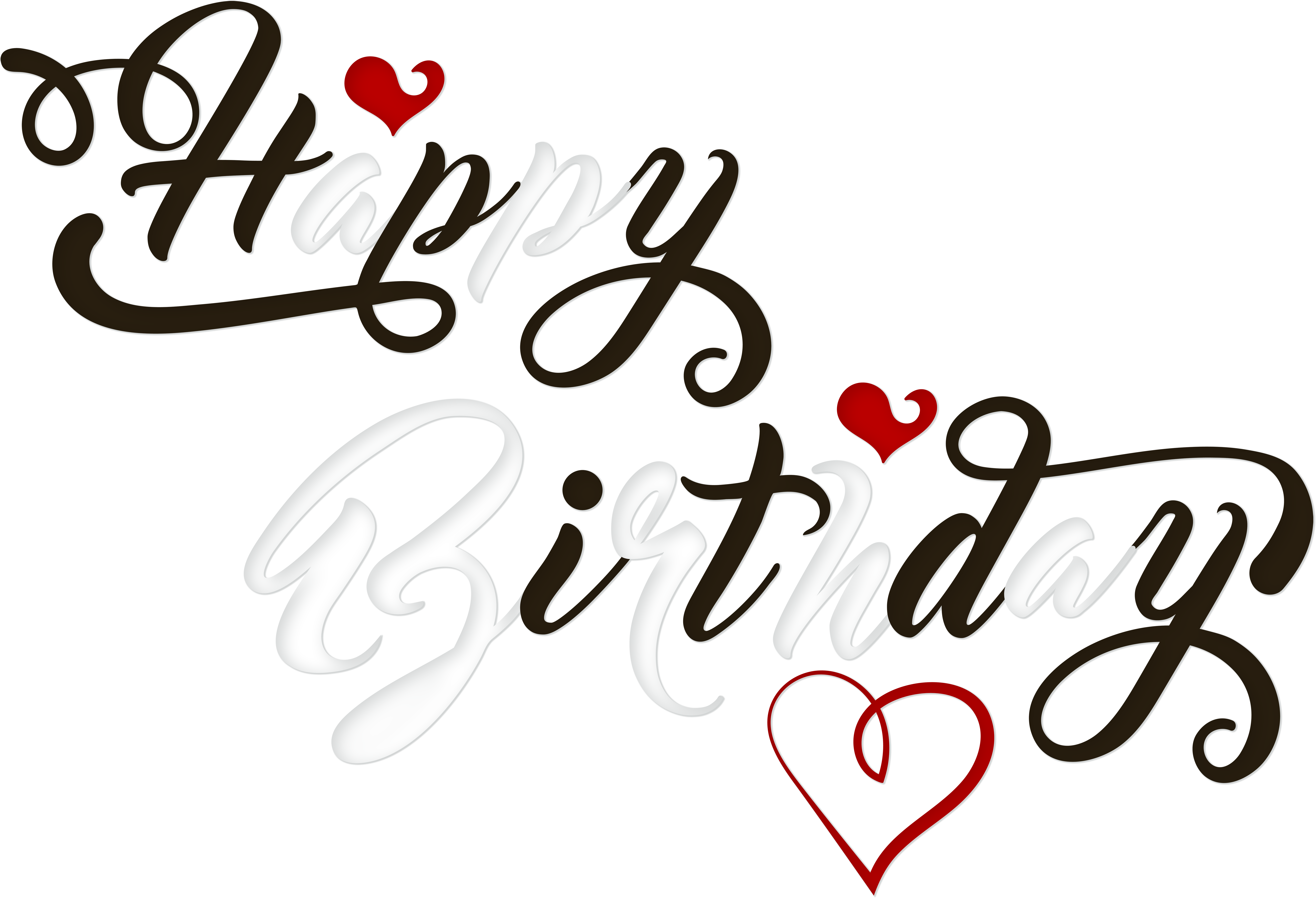 Wonderful Inspiration Happy Birthday Clipart Black - Happy Birthday Clipart Hd Png (8000x5450)